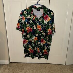 GreenSide Floral Hawaiian golf Shirt for Men